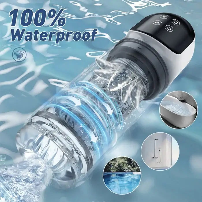 Hurricane: Pompa per Pene 2-in-1 · 7 Suction · 7 Rotazioni · Leccata