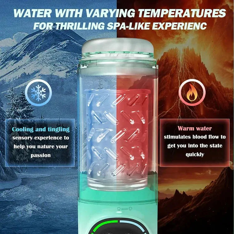 Vortex: Masturbatore 5-in-1 · Suzione · Leccata · 100% Waterproof