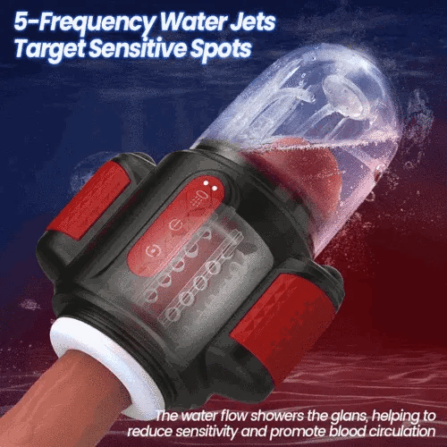 HydraSpin: Masturbatore ad Acqua · Rotazione · 10 Vibrazioni · 2-in-1