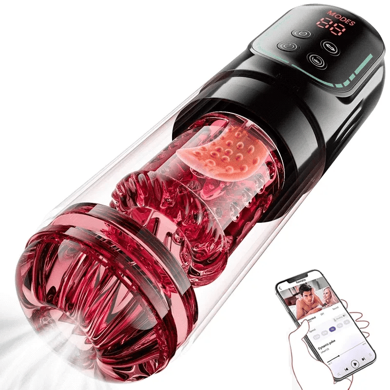 Declan: Masturbatore con App · Suzione · Rotazione · 100% Waterproof