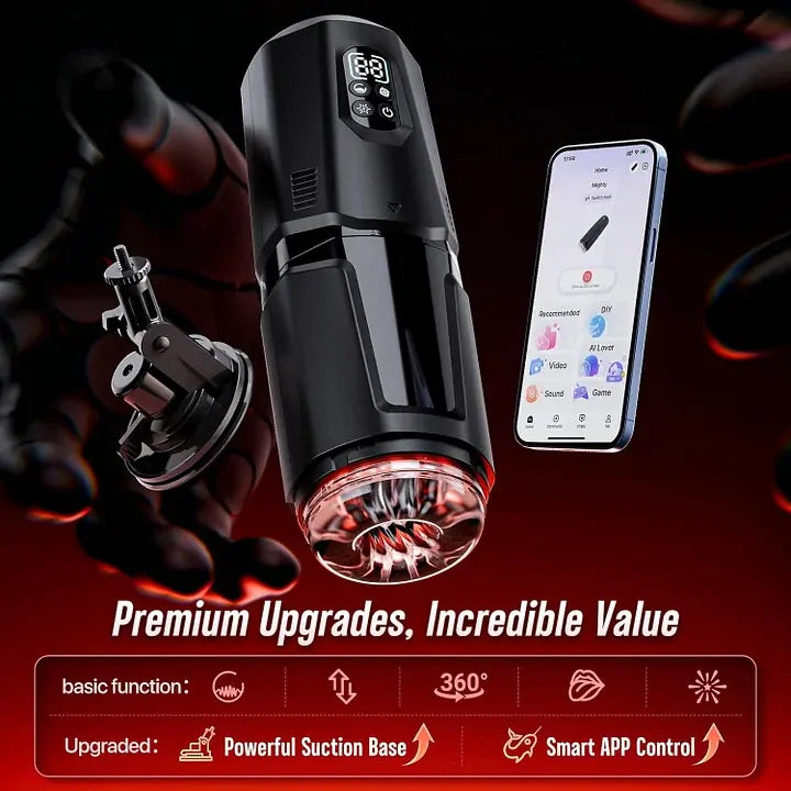 Avalon: Masturbatore Hands-Free · App · Rotazione · Burst · Ventosa