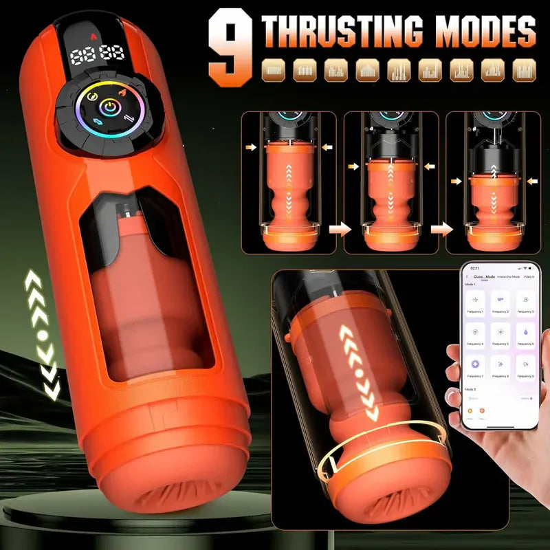 Pentamax: Masturbatore 5-in-1 con Spinta, Suzione, Vibrazione, Riscaldamento e App