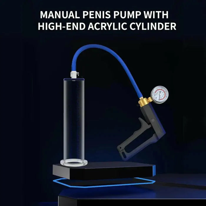 Pompa Manuale per Pene · Manometro · Cilindro Trasparente · Valvola Rapida