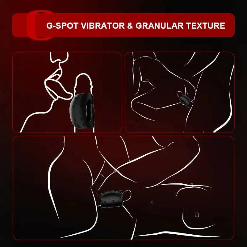 PR2: Anello Vibrante per Pene 2-in-1 con Sleeve Testurizzata e 10 Modalità