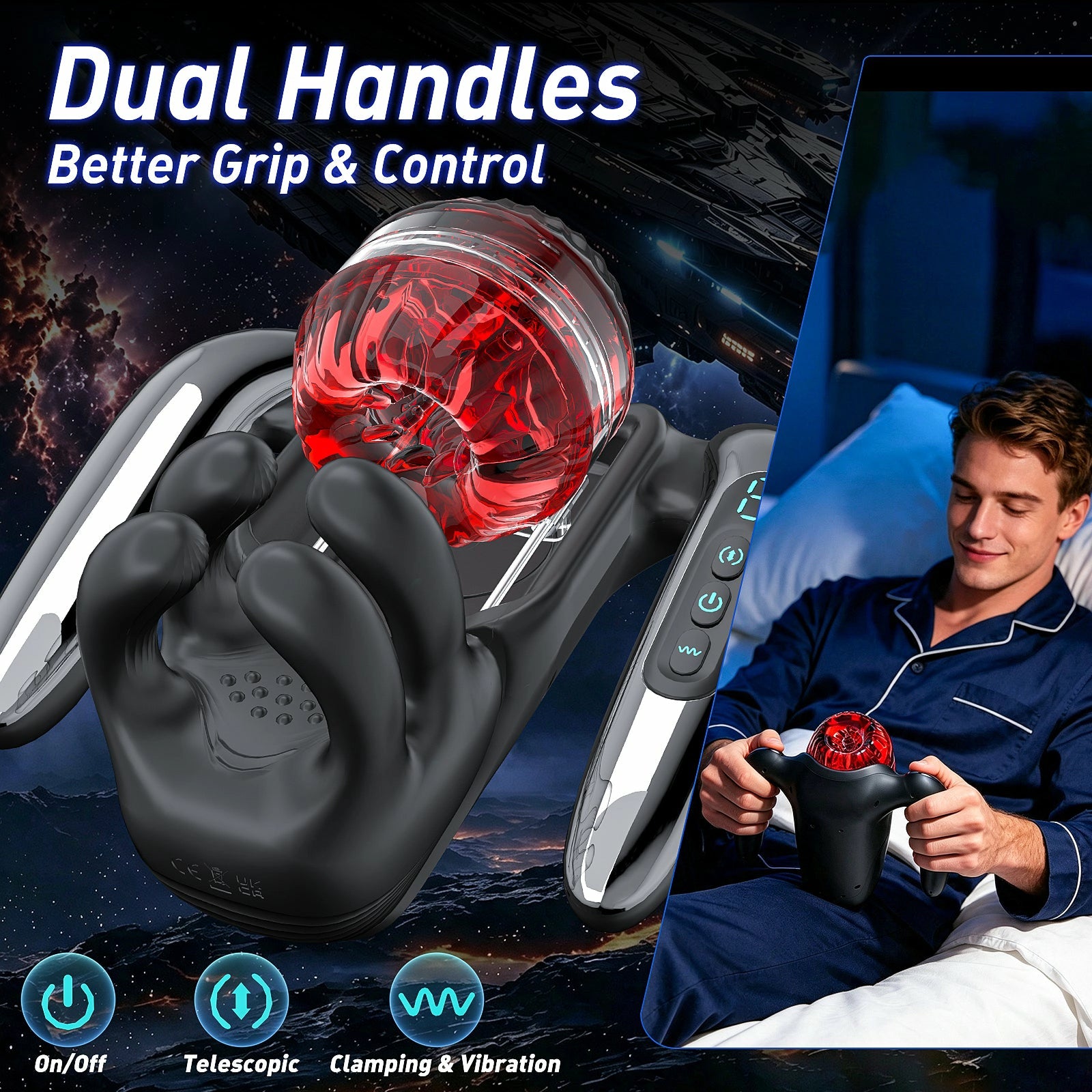 PulseGrip Apex: 3-in-1 Portatile · Spinta & Compressione · Doppi Manici