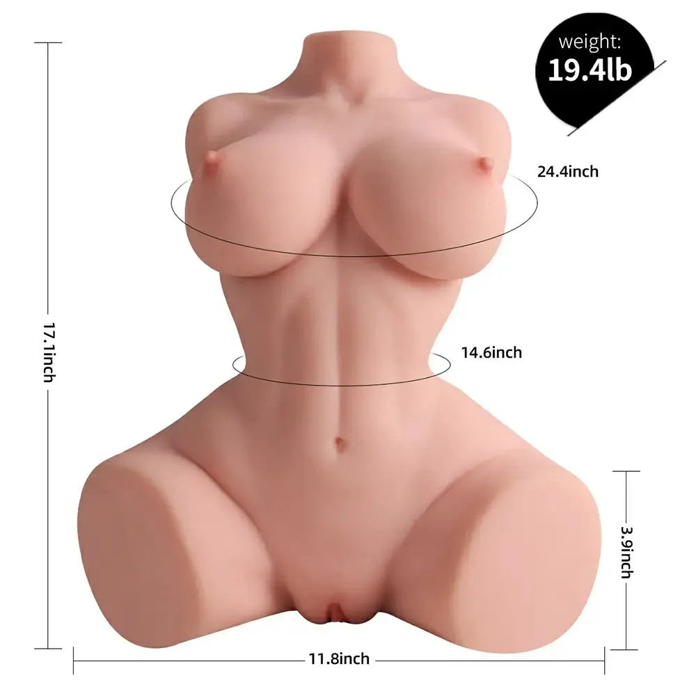 Daisy: 8,8 kg Mezzo Torso · Seno in Gel · Vita Sottile · Doppio Canale