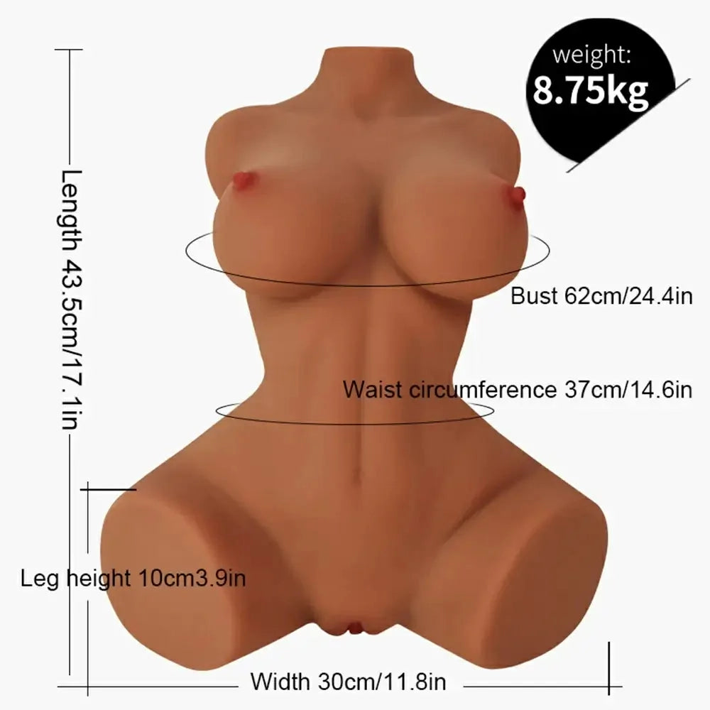 Daisy: 8,8 kg Mezzo Torso · Seno in Gel · Vita Sottile · Doppio Canale