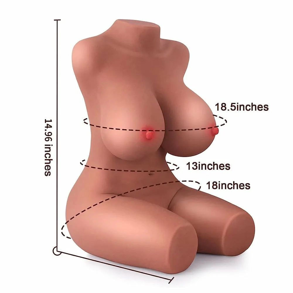 Alina: 3,1 kg Mini Torso · Seno Morbido · Doppio Canale · 3-in-1