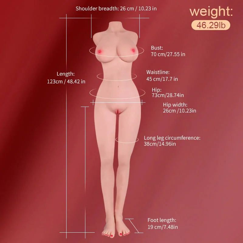 Maria: 21 kg Mezzo Torso · Gambe Lunghe · Vita Sottile · Seno Morbido