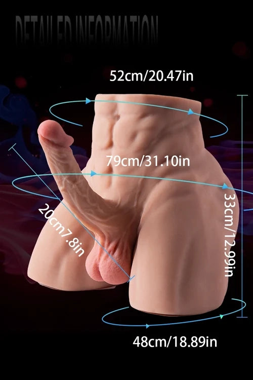 Terry: torso sessuale maschile in TPE con dildo realistico da 20 cm