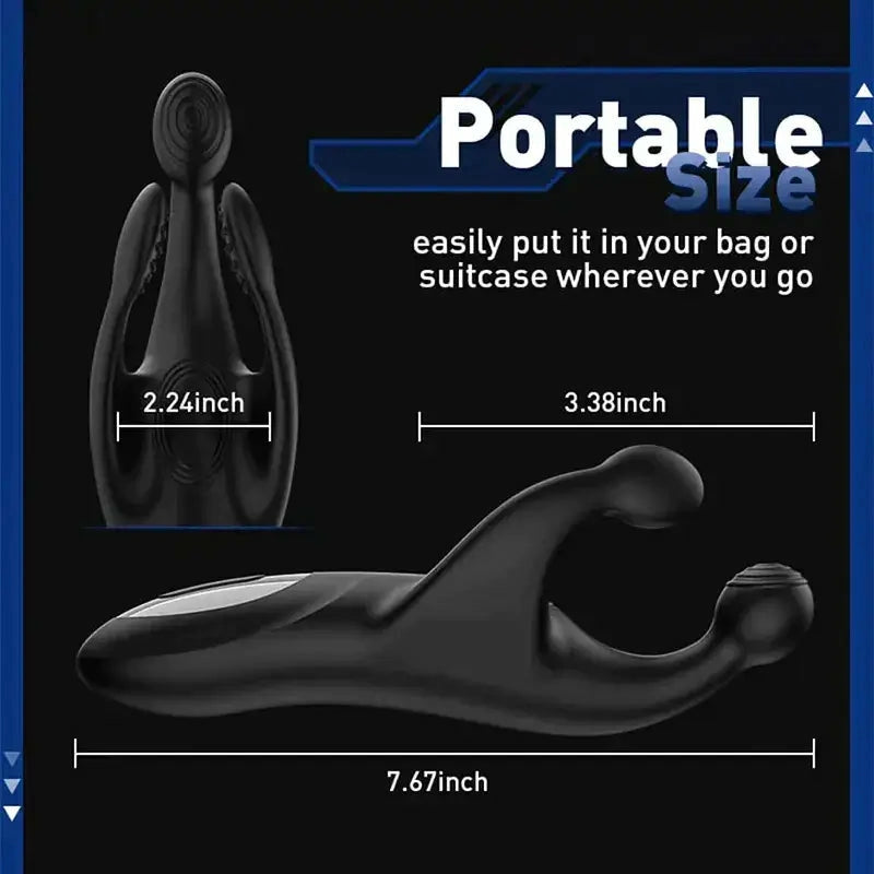 Vanguard: Stimolatore Glande 360° · Battito + Vibrazione · Portatile