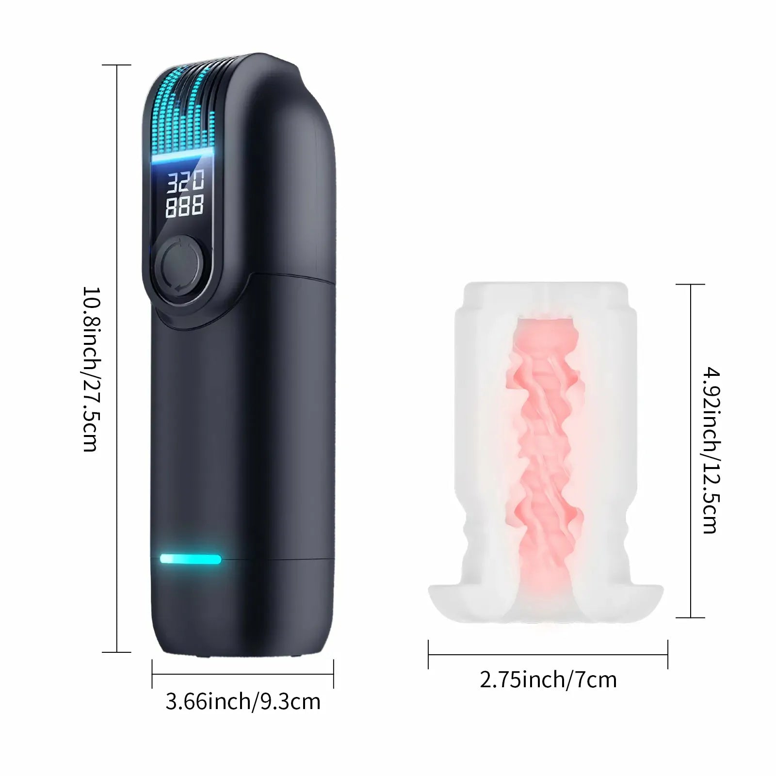 Leten Black Hole Pro: Masturbatore Riscaldato · Doppio Calore · Spinta