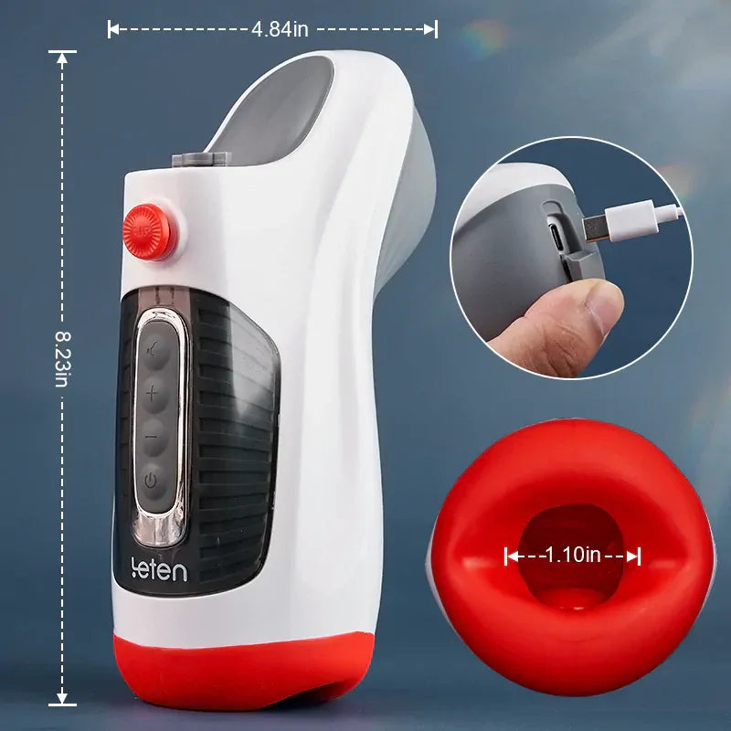 Leten Air Blast: Masturbatore con Suzione · Vibrazione · Doppio Motore