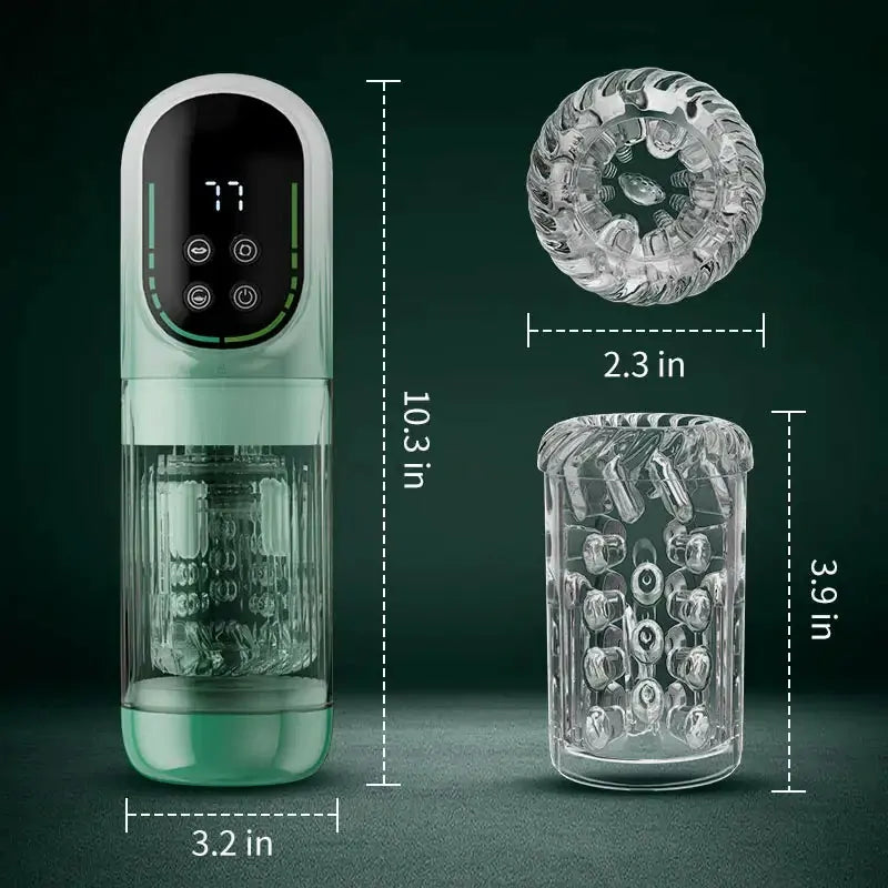 Vortex: Masturbatore 5-in-1 · Suzione · Leccata · 100% Waterproof