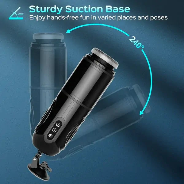 Rampant: Masturbatore Hands-Free · Rotazione · Suzione · Ventosa 165°