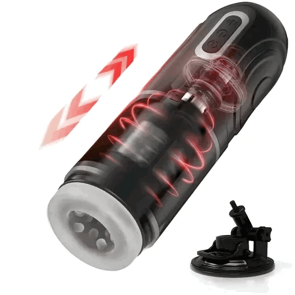Rampant: Masturbatore Hands-Free · Rotazione · Suzione · Ventosa 165°