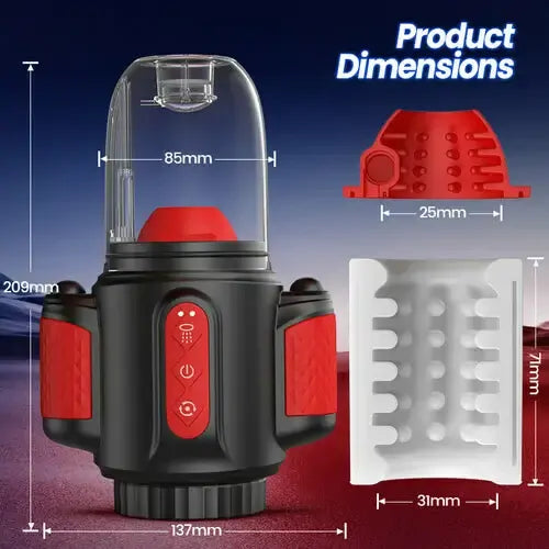 HydraSpin: Masturbatore ad Acqua · Rotazione · 10 Vibrazioni · 2-in-1