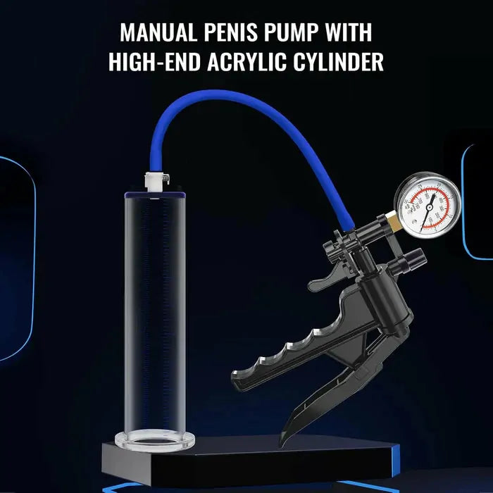 OptiMax: Pompa per Pene Manuale 9" × 2,5" con Impugnatura Ergonomica e Controllo del Vuoto