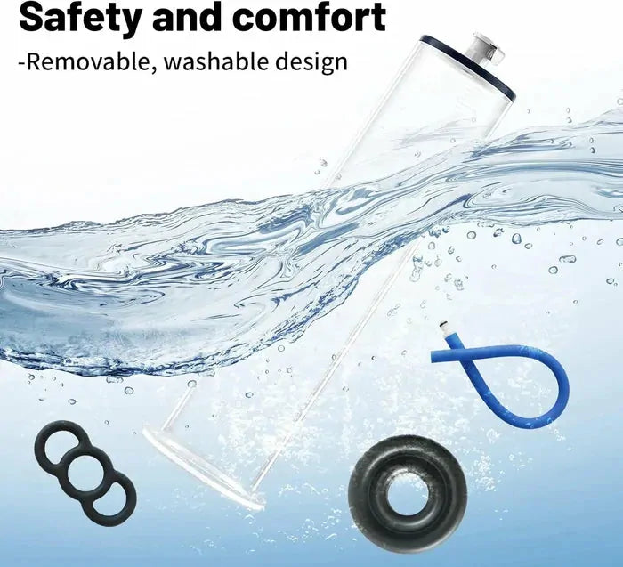 ClassiMax: Pompa per Pene Manuale 9" × 2,5" con Vuoto Stabile e Impugnatura Classica