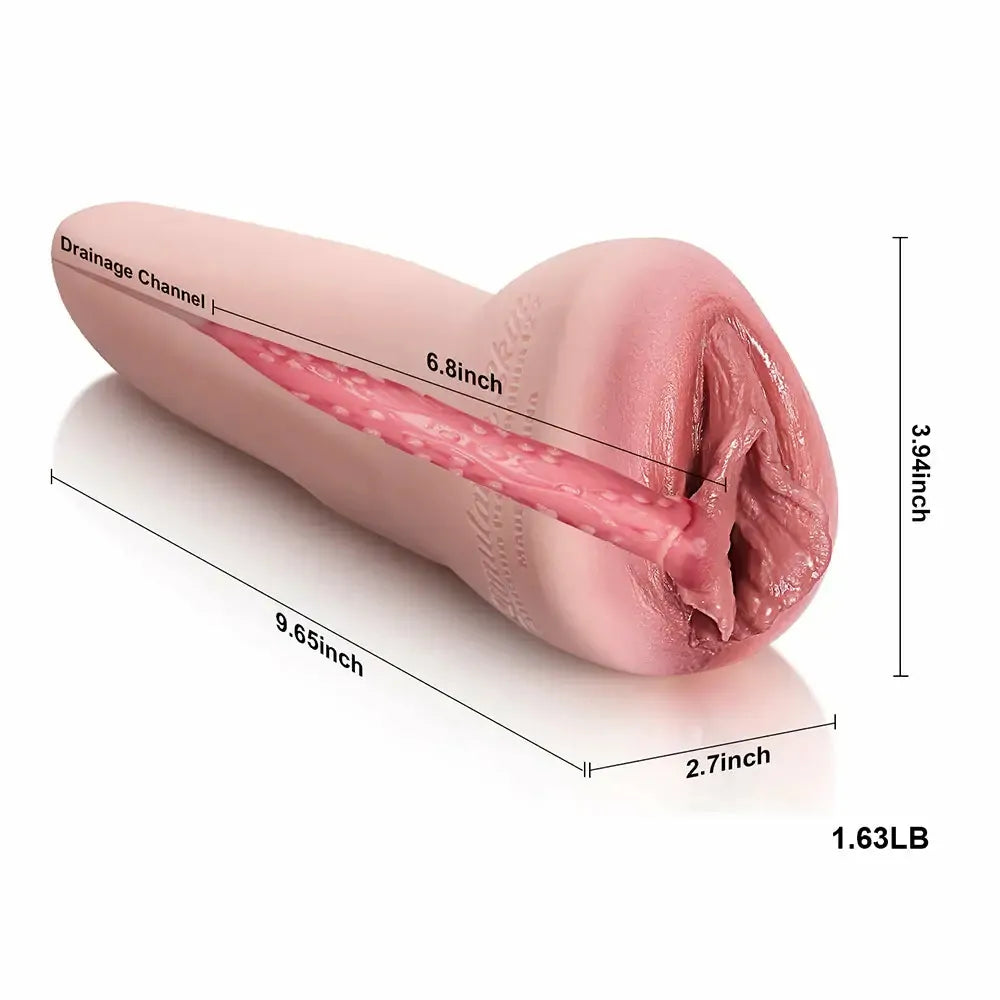 Grace: Vagina In Silicone con Tunnel Profondo 6,8" e Texture Intense