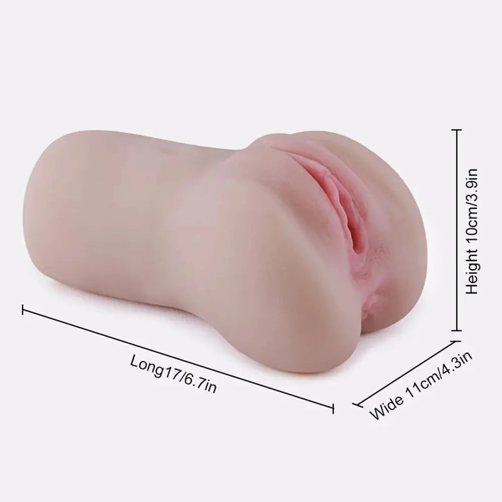Fever: Vagina Finta  da 1,1 KG con Doppio Canale Vaginale e Anale da 12 CM