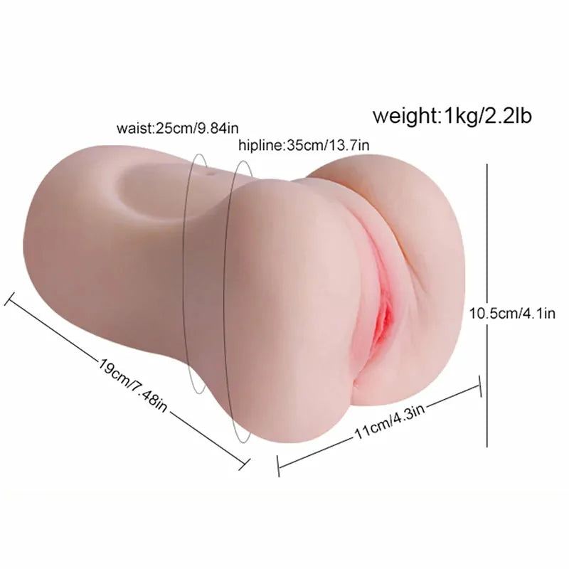 Bliss: Vagina Finta Extra Stretta da 1 KG in TPE con Tunnel 3D da 14 CM