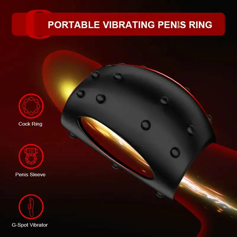 PR2: Anello Vibrante per Pene 2-in-1 con Sleeve Testurizzata e 10 Modalità