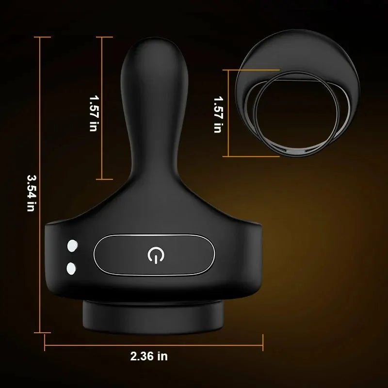 PR6: Anello Vibrante per Pene 3-in-1 · Telecomando · Stimolazione Perineale