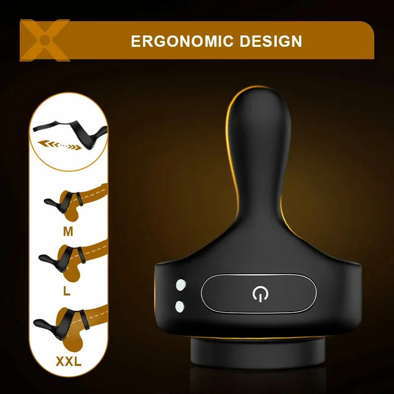 PR6: Anello Vibrante per Pene 3-in-1 · Telecomando · Stimolazione Perineale
