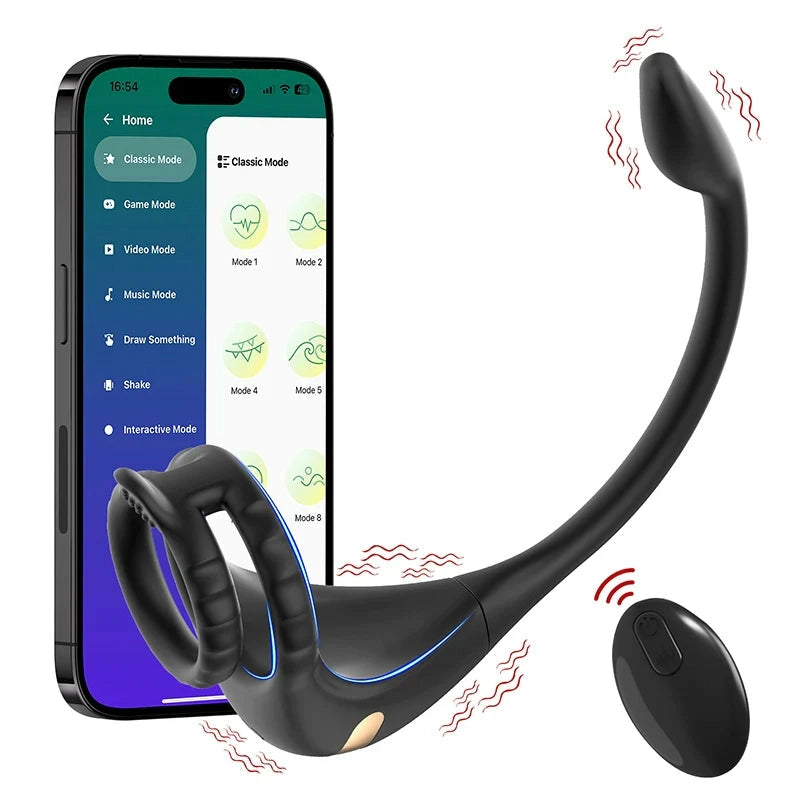 PM2: Massaggiatore Prostatico con Anello, Doppio Motore e Controllo App o Telecomando