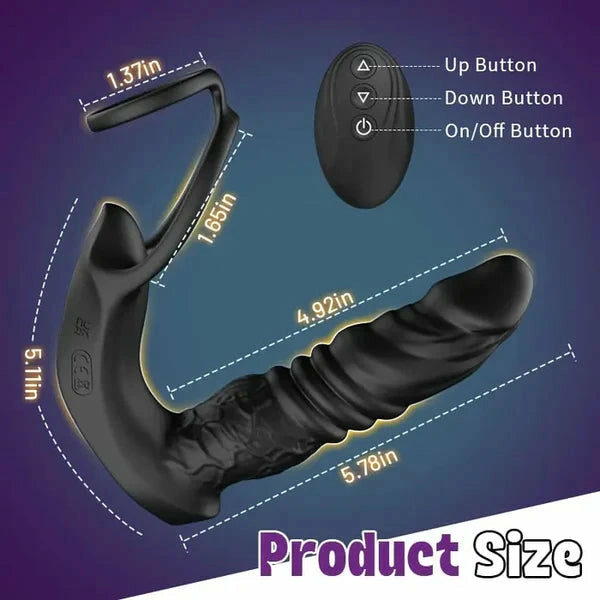 PM7: Massaggiatore Prostatico Automatico con 9 Spintee, Texture Realistica e App
