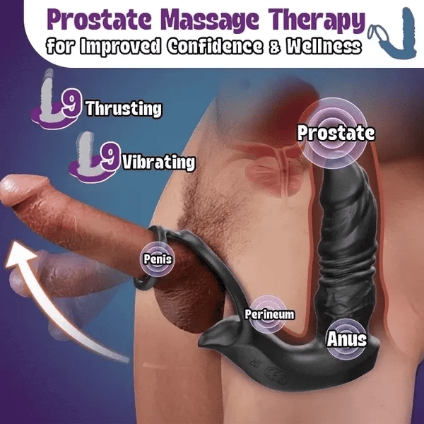 PM7: Massaggiatore Prostatico Automatico con 9 Spintee, Texture Realistica e App