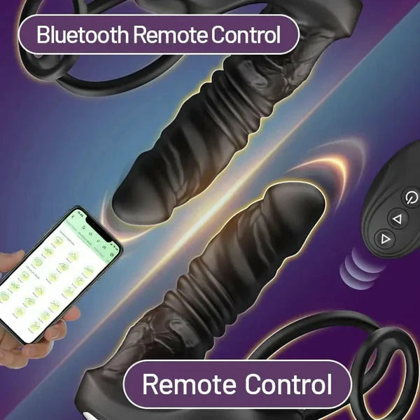 PM7: Massaggiatore Prostatico Automatico con 9 Spintee, Texture Realistica e App