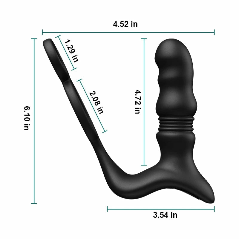 PM9: Massaggiatore Prostatico Automatico Hands-Free con 9 Modalità e Telecomando