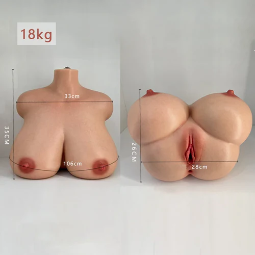 Seraphina 18 kg torso in silicone 3 in 1 con seno in gel, vagina e ano