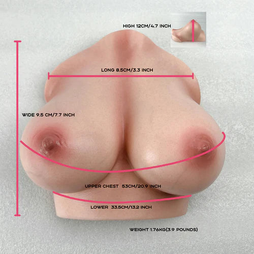 Lydia 1,76 kg masturbatore seno in silicone morbido con pelle venata realistica