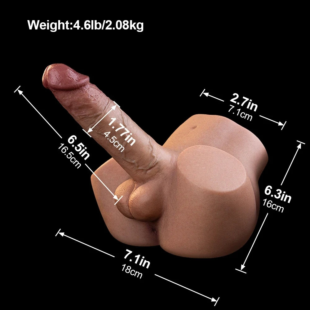 Ryder: mini torso sessuale maschile in silicone, dildo realistico