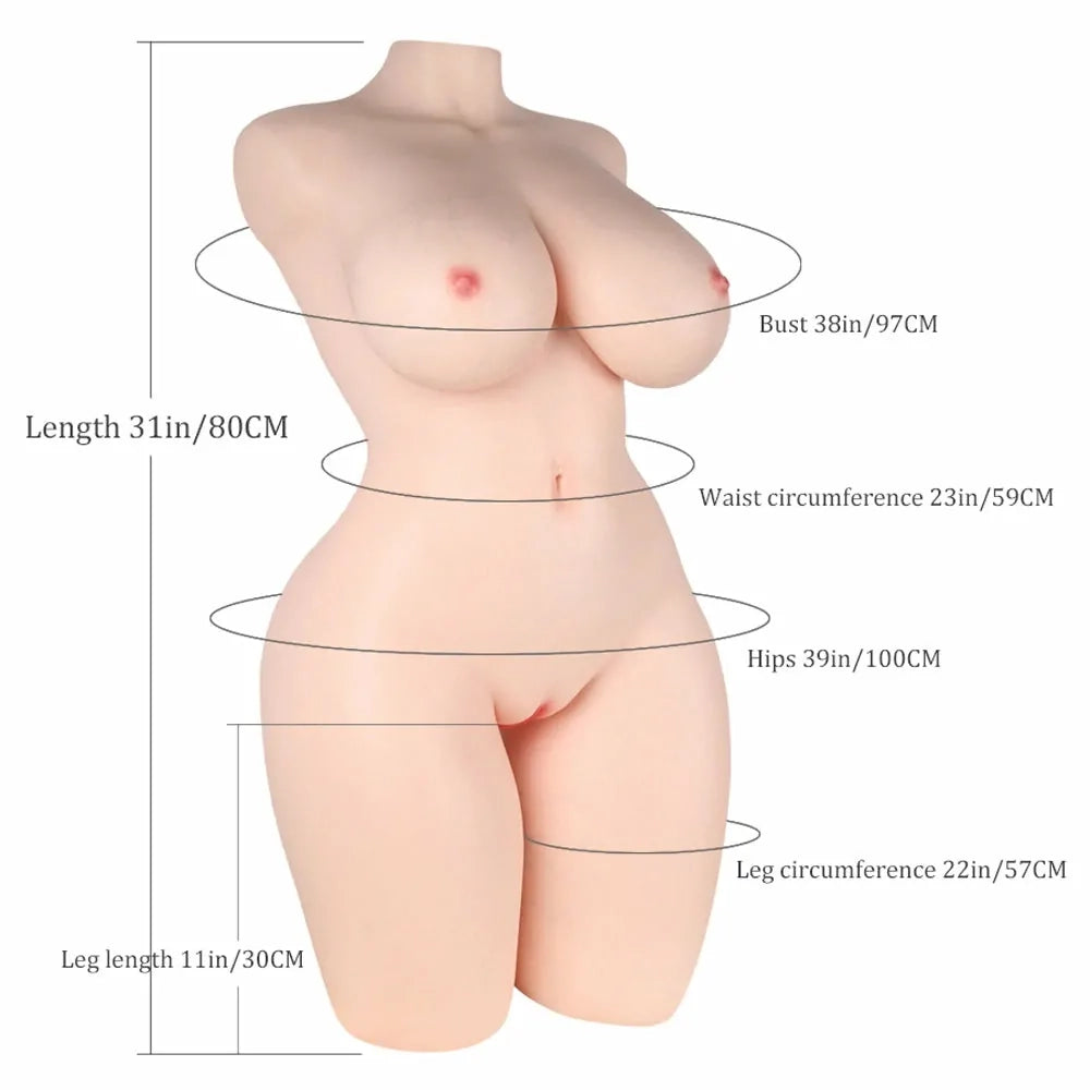 Susanna: 31 kg Torso BBW · Seno XXL in Gel · Curve Voluttuose