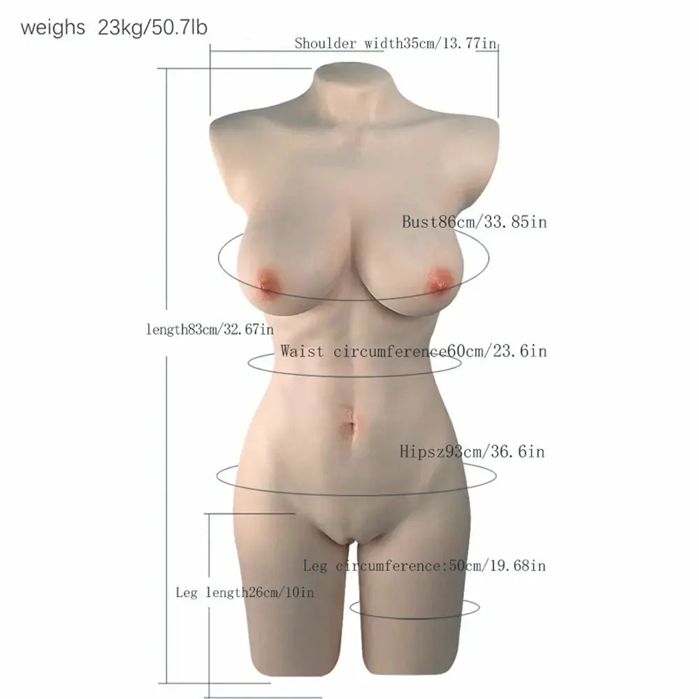 Blanche: 23 kg Mezzo Torso · Curve Naturali · Doppio Canale da 15 cm