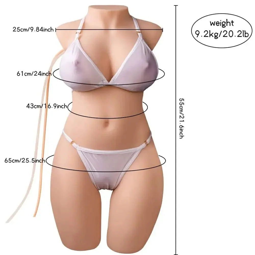 Alethea: 9,2 kg Mezzo Torso · Suzione + Vibrazione · Doppio Canale