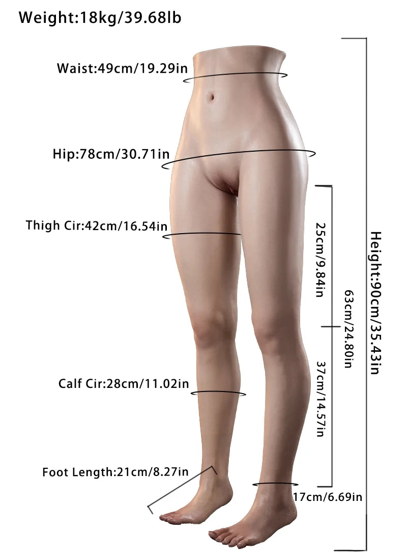 Alyssa: bambola sessuale con gambe in silicone e glutei in gel
